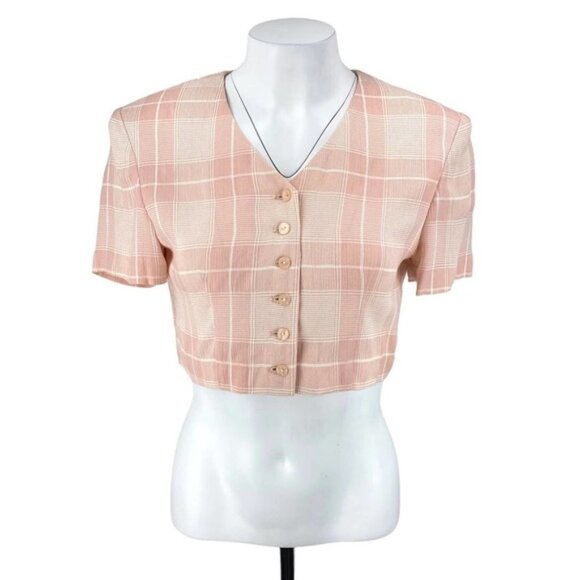 Joseph Ribkoff Vintage Cropped Button Up Top  Sz 6 Petite - Picture 1 of 5